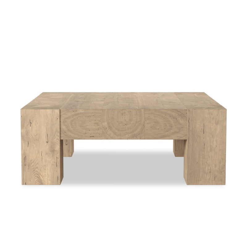 Abaso Coffee Table - Whitewash Rustic Wormwood Oak
