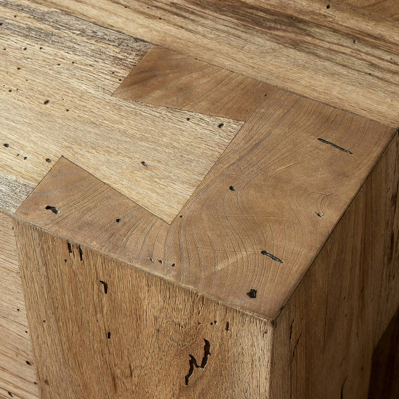 Abaso Accent Bench - Rustic Wormwood Oak