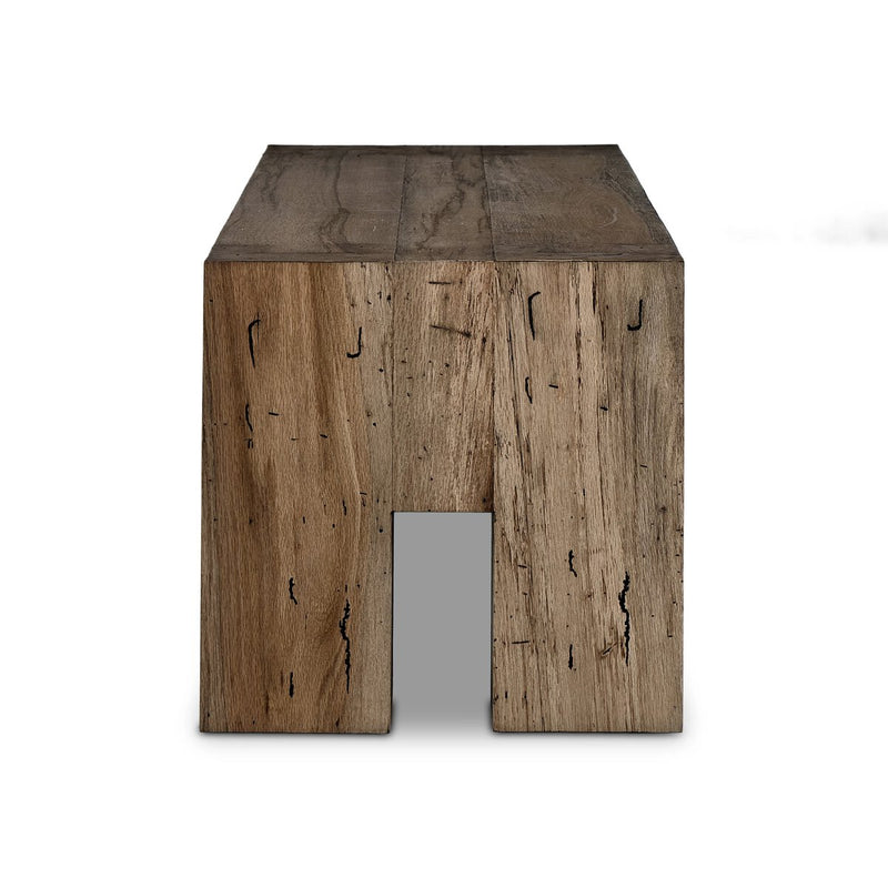 Abaso Accent Bench - Rustic Wormwood Oak