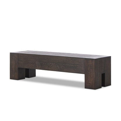 Abaso Accent Bench - Ebony Rustic Wormwood Oak