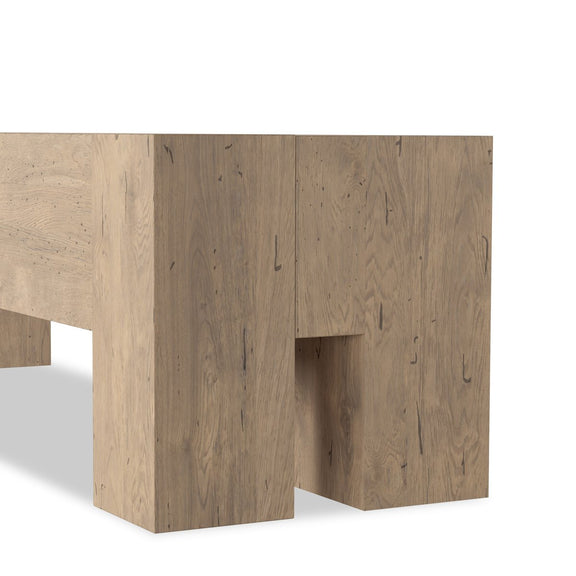 Abaso Accent Bench - Whitewash Rustic Wormwood Oak