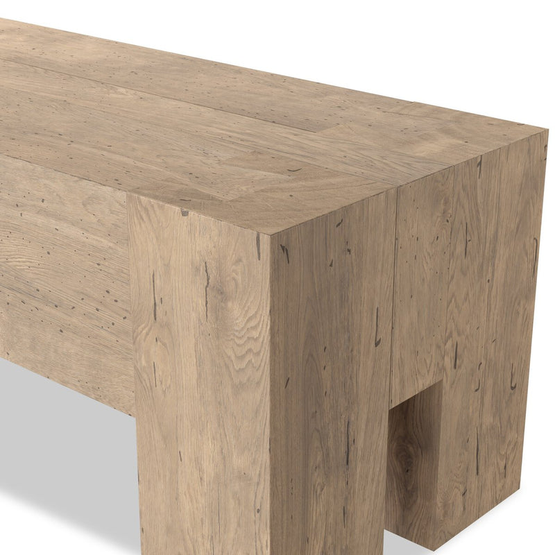 Abaso Accent Bench - Whitewash Rustic Wormwood Oak