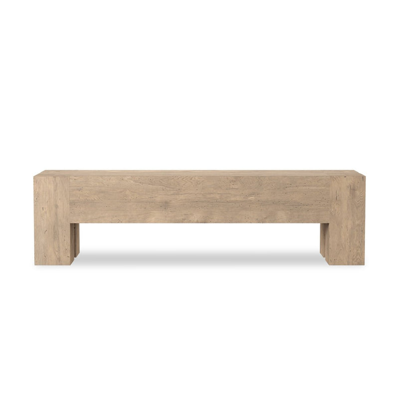 Abaso Accent Bench - Whitewash Rustic Wormwood Oak