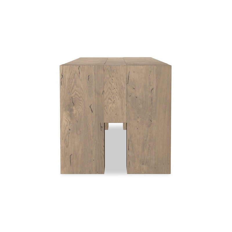 Abaso Accent Bench - Whitewash Rustic Wormwood Oak