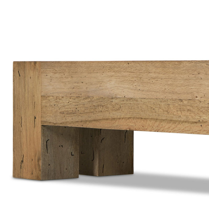 Abaso Accent Bench - Rustic Wormwood Oak