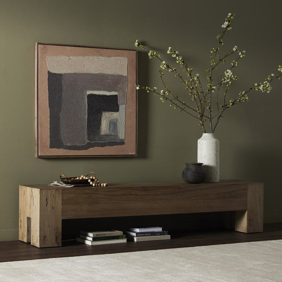 Abaso Accent Bench - Rustic Wormwood Oak