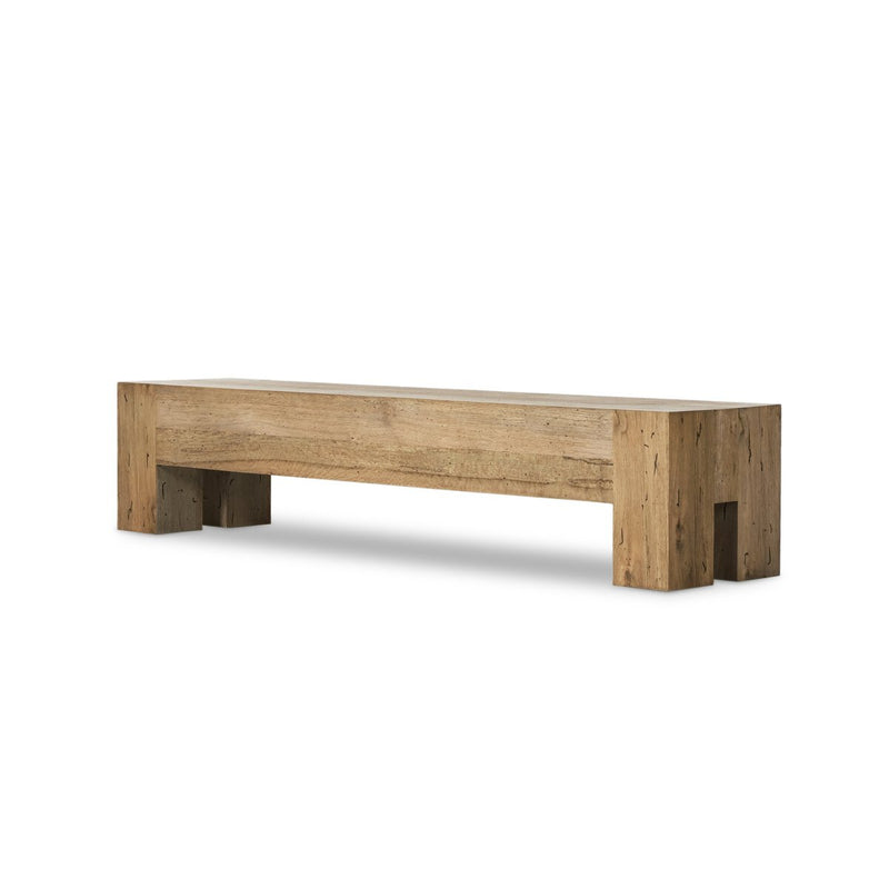 Abaso Accent Bench - Rustic Wormwood Oak
