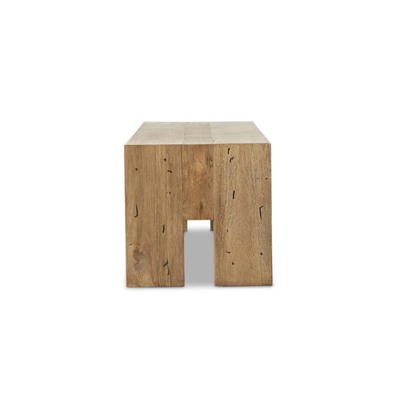 Abaso Accent Bench - Rustic Wormwood Oak