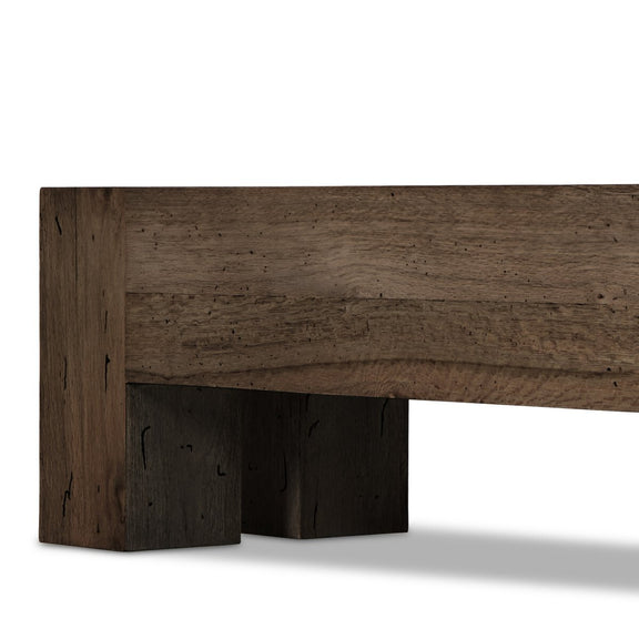 Abaso Accent Bench - Ebony Rustic Wormwood Oak