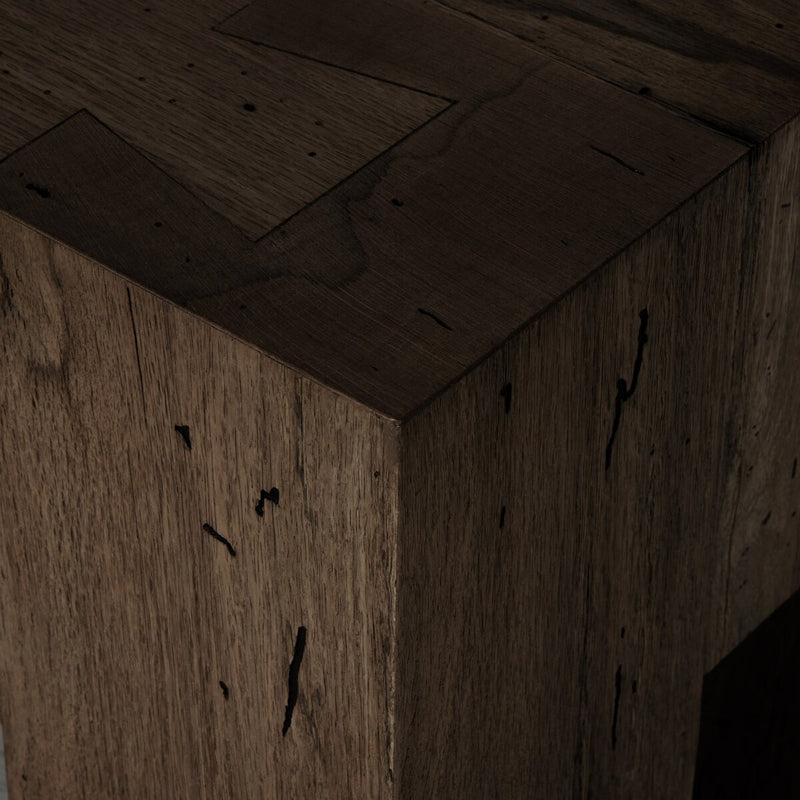 Abaso Accent Bench - Ebony Rustic Wormwood Oak