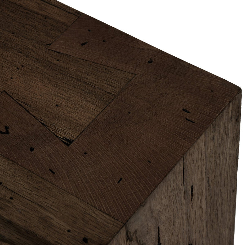 Abaso Accent Bench - Ebony Rustic Wormwood Oak