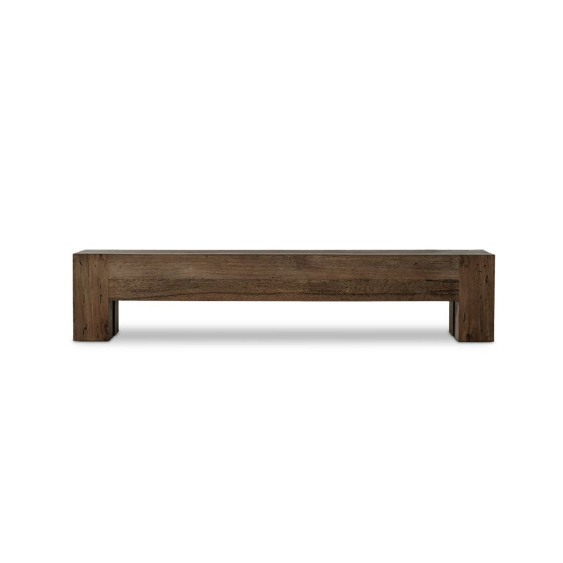 Abaso Accent Bench - Ebony Rustic Wormwood Oak