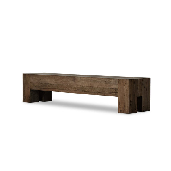 Abaso Accent Bench - Ebony Rustic Wormwood Oak