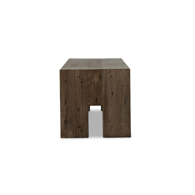 Abaso Accent Bench - Ebony Rustic Wormwood Oak