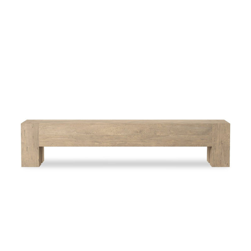 Abaso Accent Bench - Whitewash Rustic Wormwood Oak