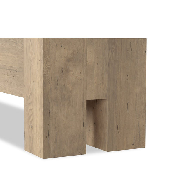 Abaso Accent Bench - Whitewash Rustic Wormwood Oak