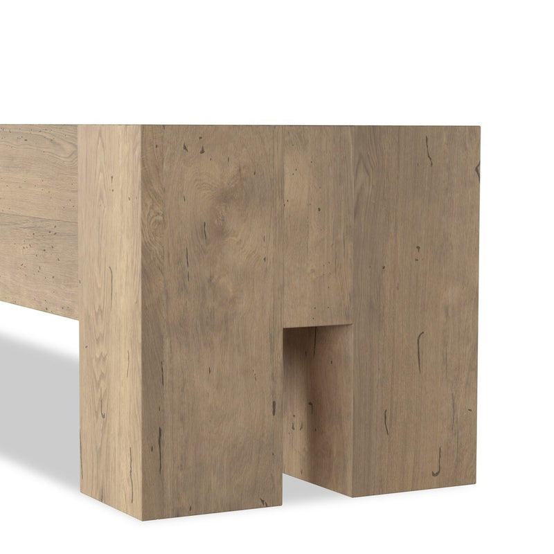 Abaso Accent Bench - Whitewash Rustic Wormwood Oak
