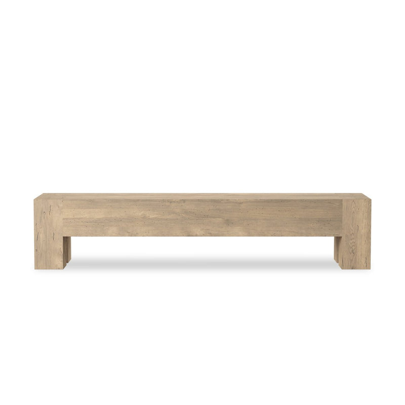 Abaso Accent Bench - Whitewash Rustic Wormwood Oak