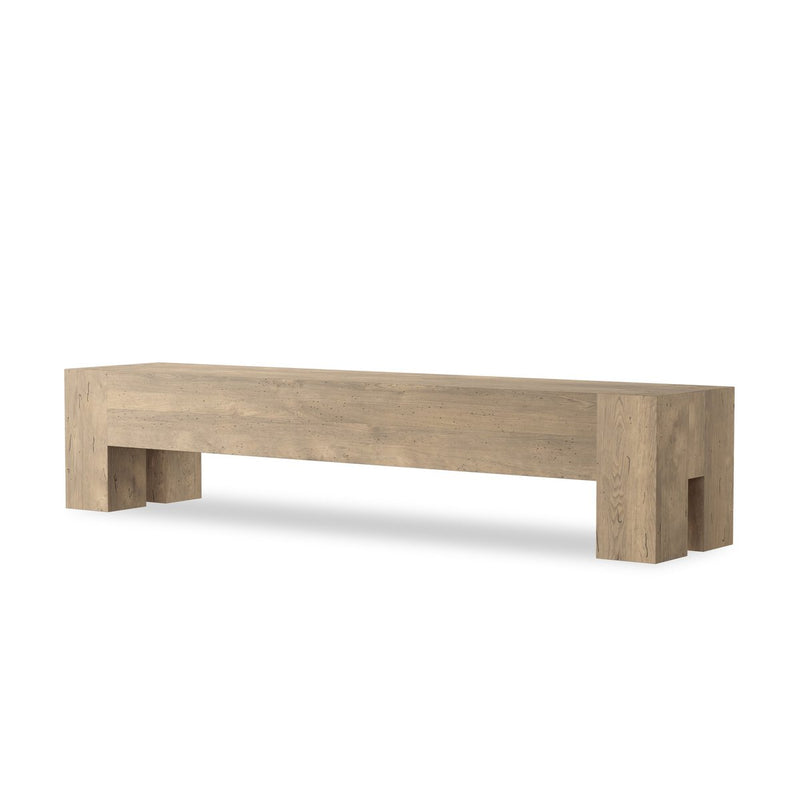Abaso Accent Bench - Whitewash Rustic Wormwood Oak