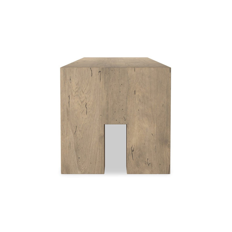 Abaso Accent Bench - Whitewash Rustic Wormwood Oak