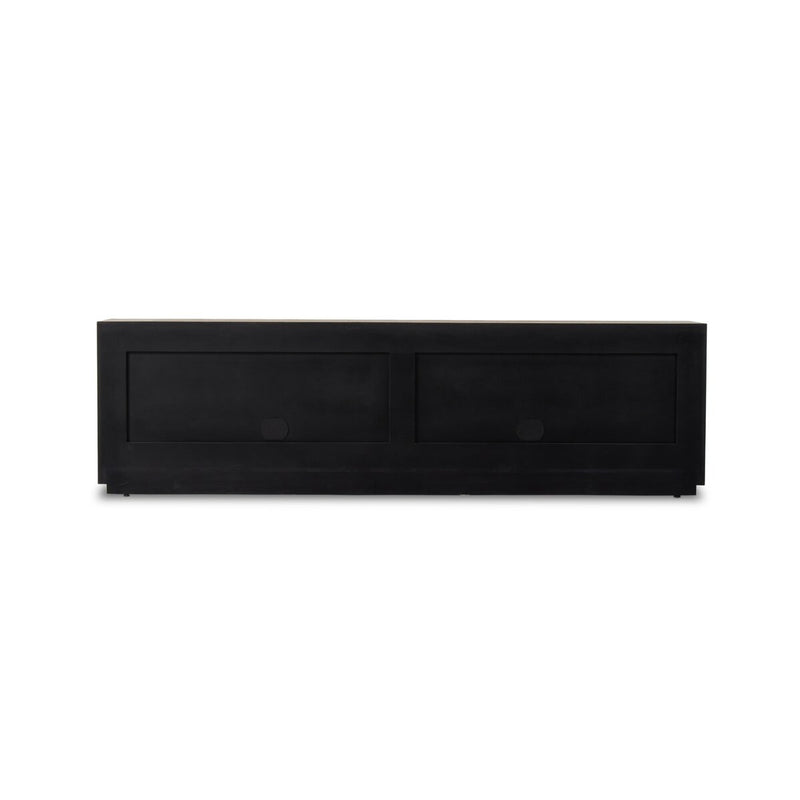 Abaso Media Console - Rustic Wormwood Oak