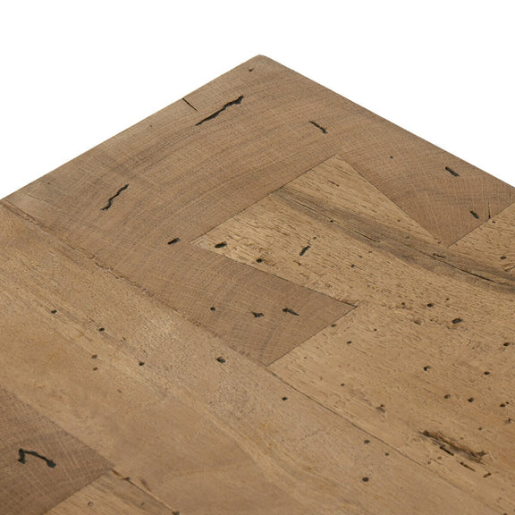 Abaso Media Console - Rustic Wormwood Oak