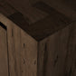 Abaso Media Console - Ebony Rustic Wormwood Oak