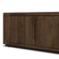 Abaso Media Console - Ebony Rustic Wormwood Oak