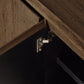 Abaso Media Console - Ebony Rustic Wormwood Oak