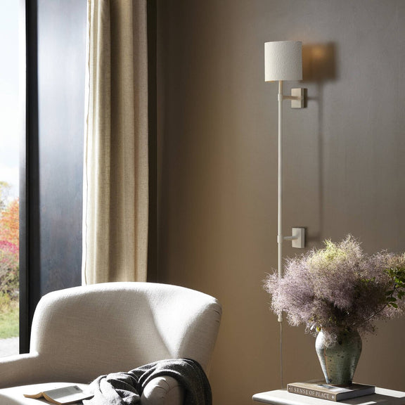 Maurice Sconce - Matte White Plaster