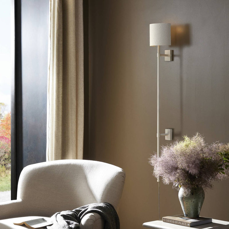 Maurice Sconce - Matte White Plaster