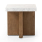 Bellamy End Table - White Carrara Marble