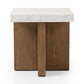 Bellamy End Table - White Carrara Marble