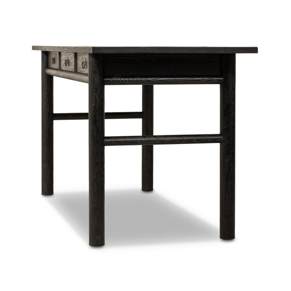 Griffith Desk - Distressed Black Oak