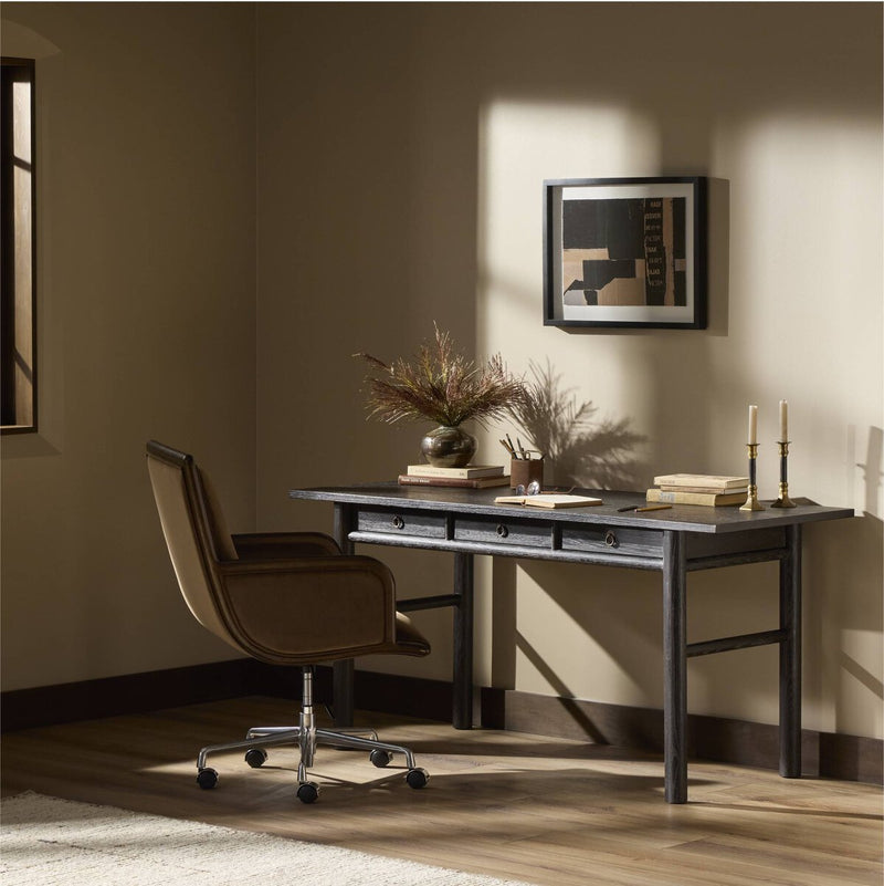 Griffith Desk - Distressed Black Oak