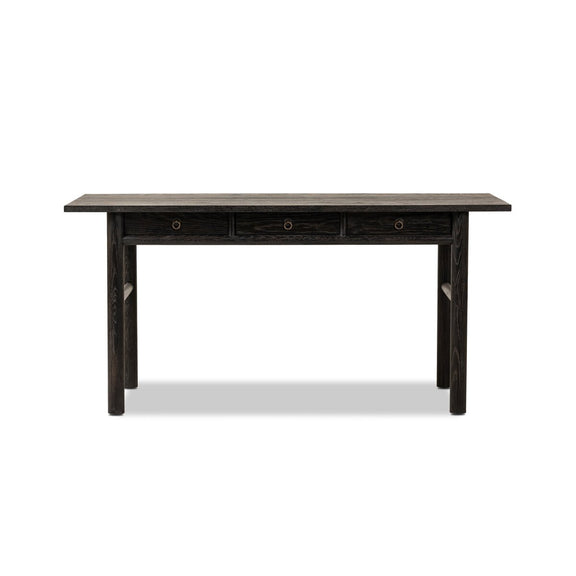 Griffith Desk - Distressed Black Oak