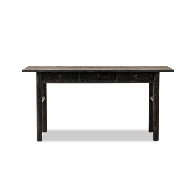 Griffith Desk - Distressed Black Oak