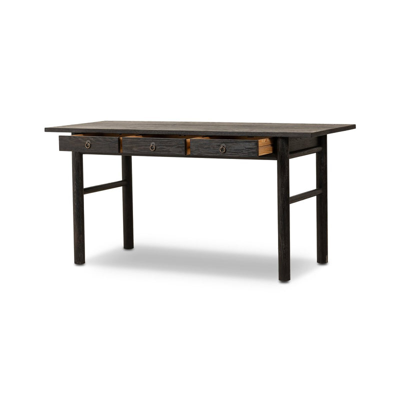Griffith Desk - Distressed Black Oak