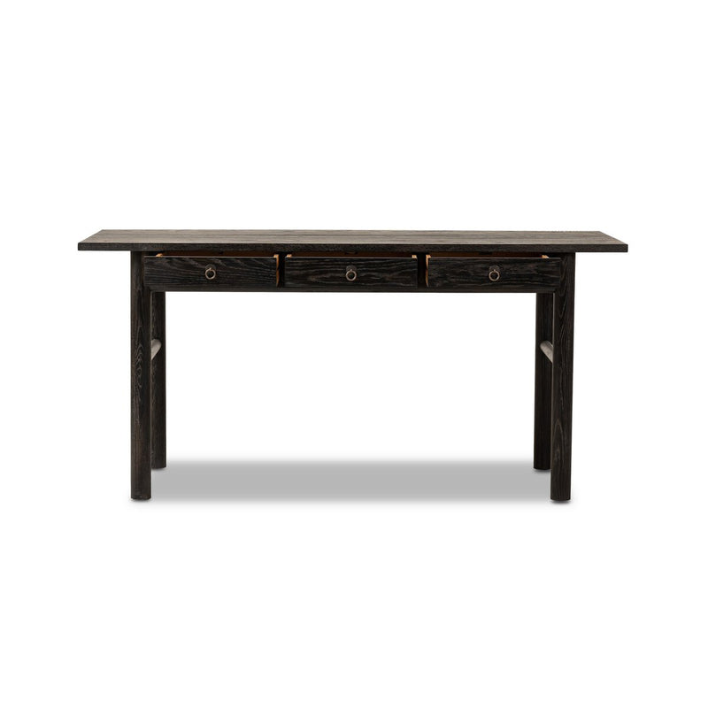 Griffith Desk - Distressed Black Oak
