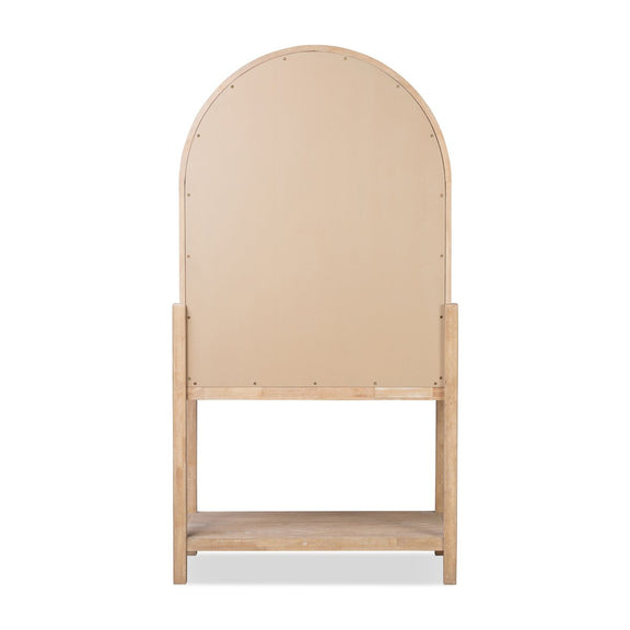 Caprice Tall Bar Cabinet - Light Natural Parawood Veneer