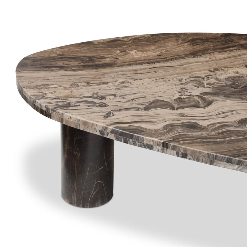 Zion Coffee Table - Rocky Brown Marble