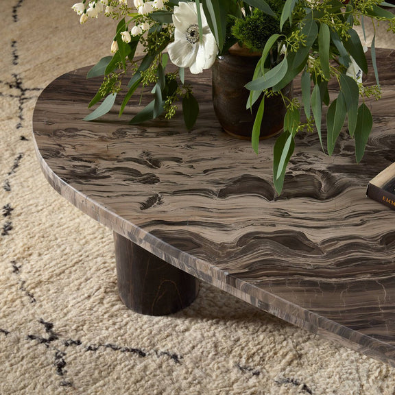 Zion Coffee Table - Rocky Brown Marble