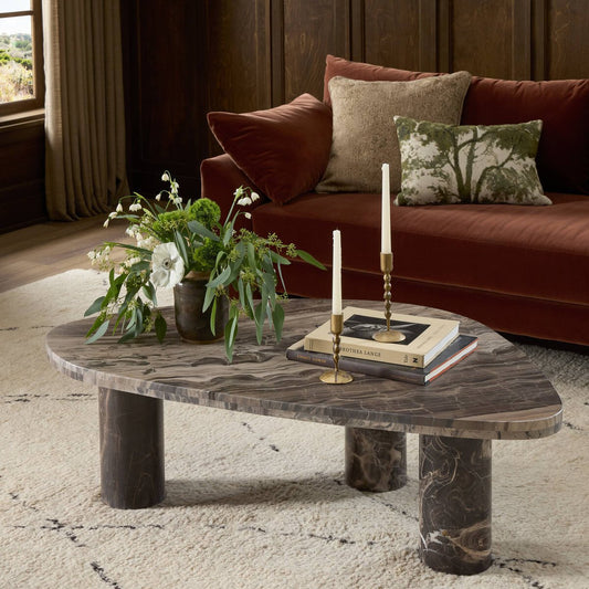 Zion Coffee Table - Rocky Brown Marble
