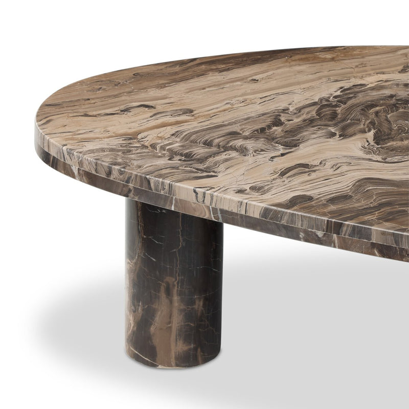 Zion Coffee Table - Rocky Brown Marble