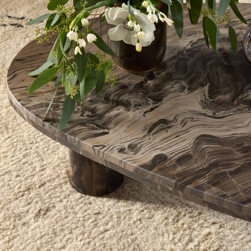 Zion Coffee Table - Rocky Brown Marble