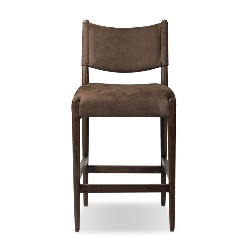 Jayla Counter Stool - Nubuck Cigar