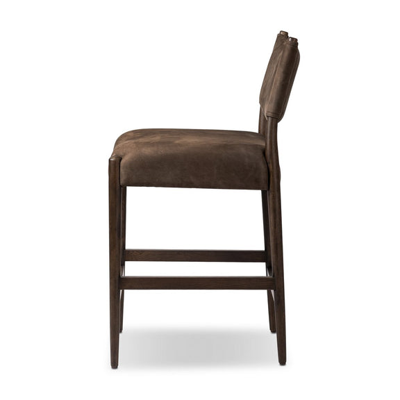 Jayla Counter Stool - Nubuck Cigar