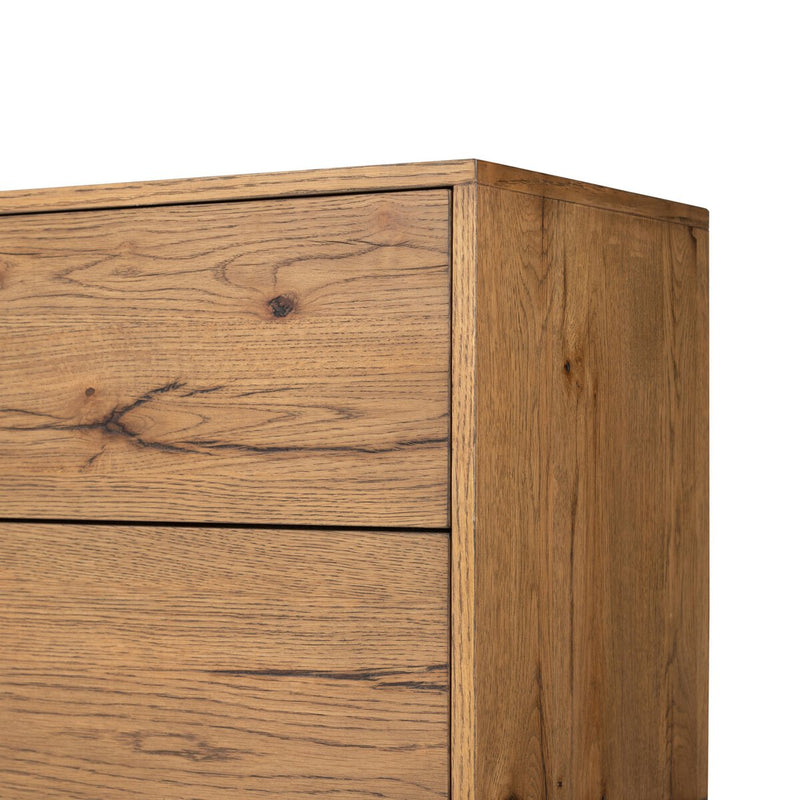 Fisher Media Console - Rustic Amber Oak