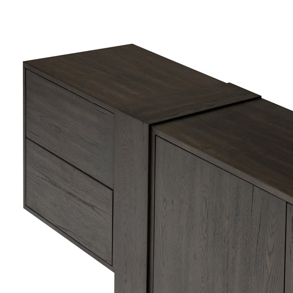 Fisher Media Console - Smoked Black Veneer