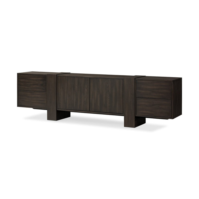 Fisher Media Console - Smoked Black Veneer